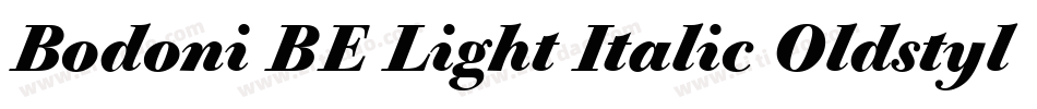 Bodoni BE Light Italic Oldstyle Figures字体转换